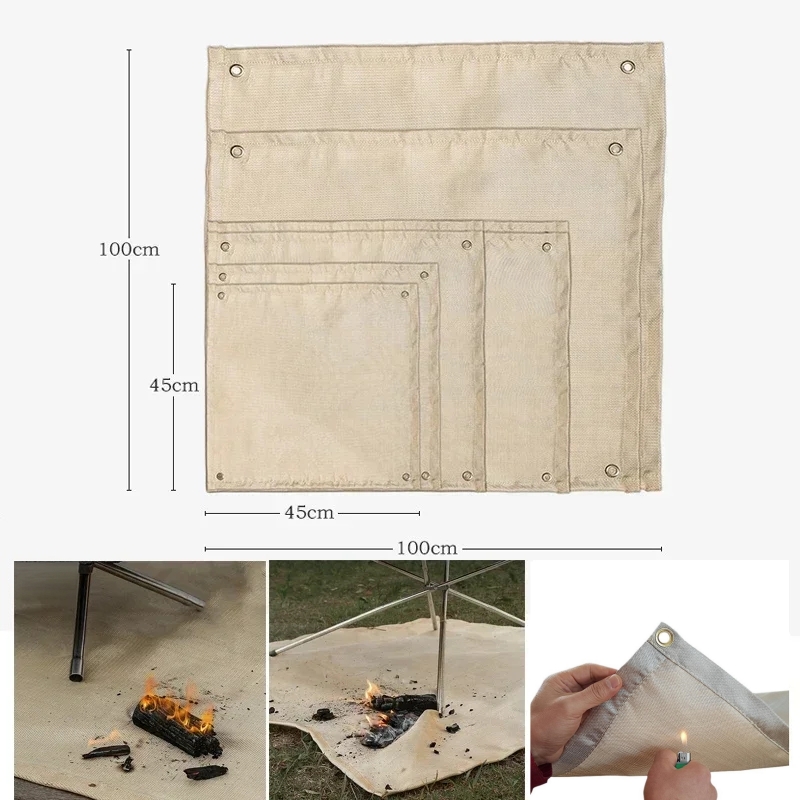 Outdoor Camping Fire Pit - Kamp Ateş Geçirmez Matı, Isıya Dayanıklı