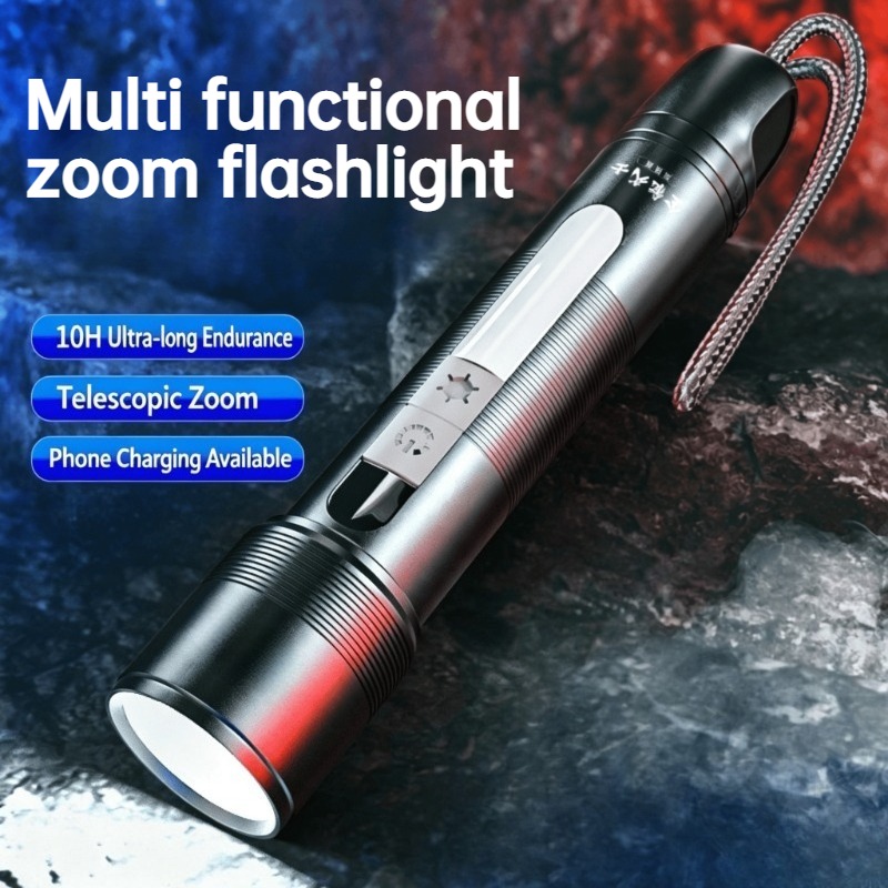 Outdoor Camping Hiking - Çok Fonksiyonlu LED El Feneri Yakınlaştırılabilir