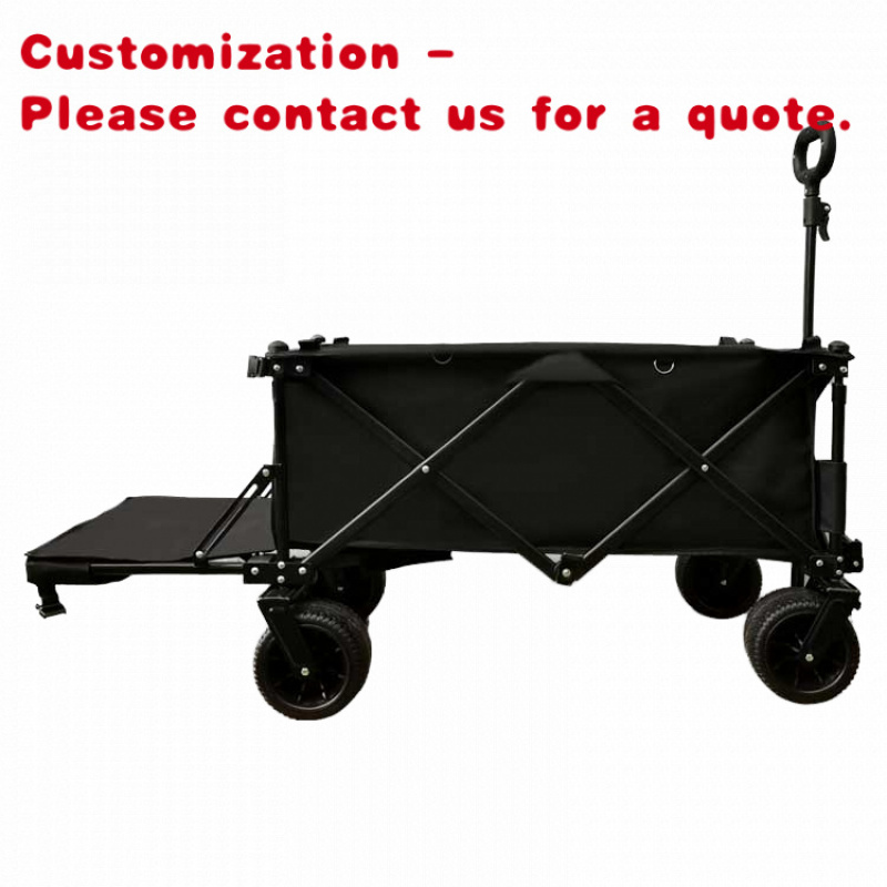 Outdoor Camping Vehicle Wagon - Taşınabilir Paslanmaz Çelik Katlanır El Arabası