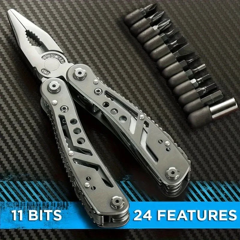 Camping Knife Multi-Tool - 24'ü 1 Arada Çok Amaçlı Alet,