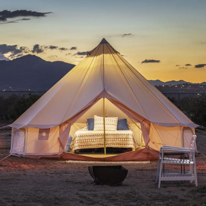 Outdoor Camping And Glamping - Kanvas Çadır 4 Mevsim Su Geçirmez,