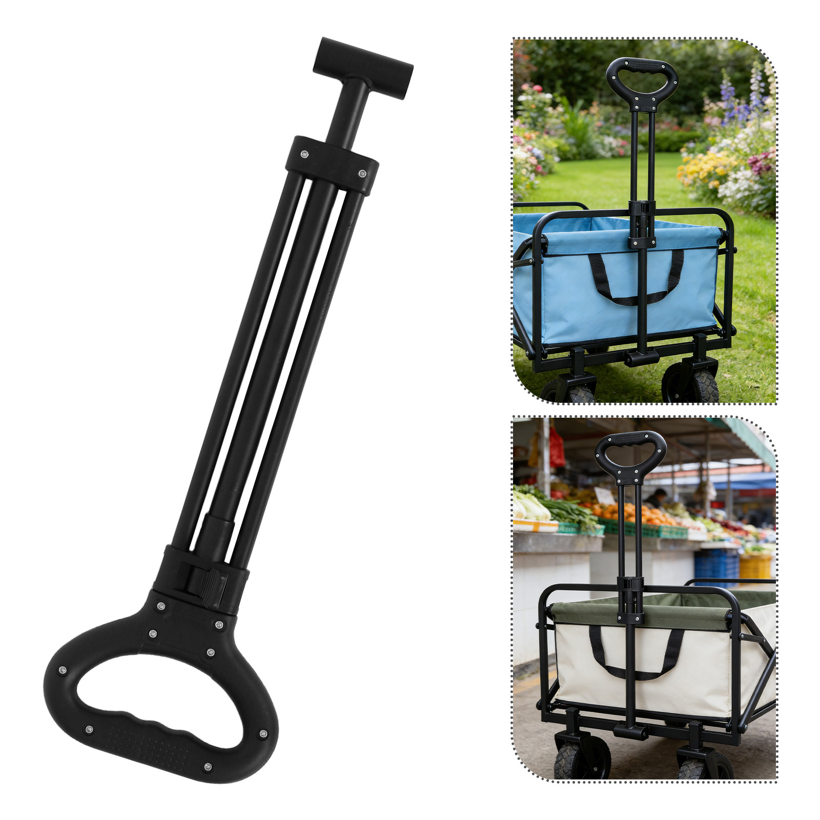Outdoor Camping Wagon - 1 takım katlanır vagon itme kolu