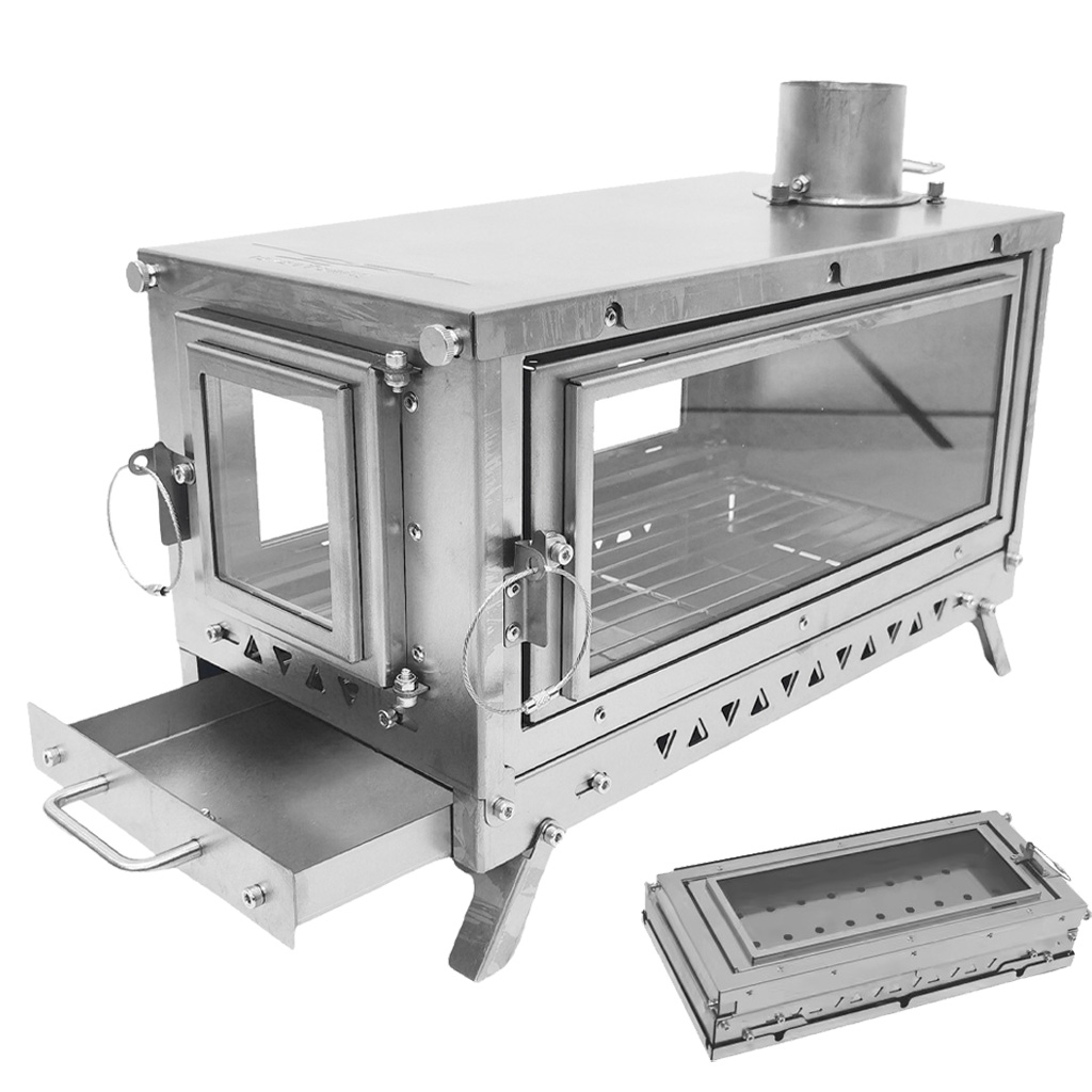 Outdoor Camping Fireplace - DANCHEL T3 Titanyum Çadır Sobası, Katlanabilir