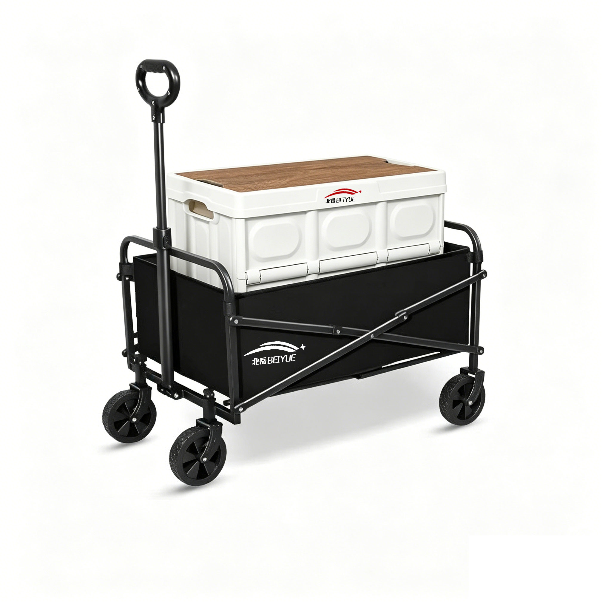 Outdoor Camping Vehicle Wagon - 5 inç evrensel tekerlek 330lbs katlanır