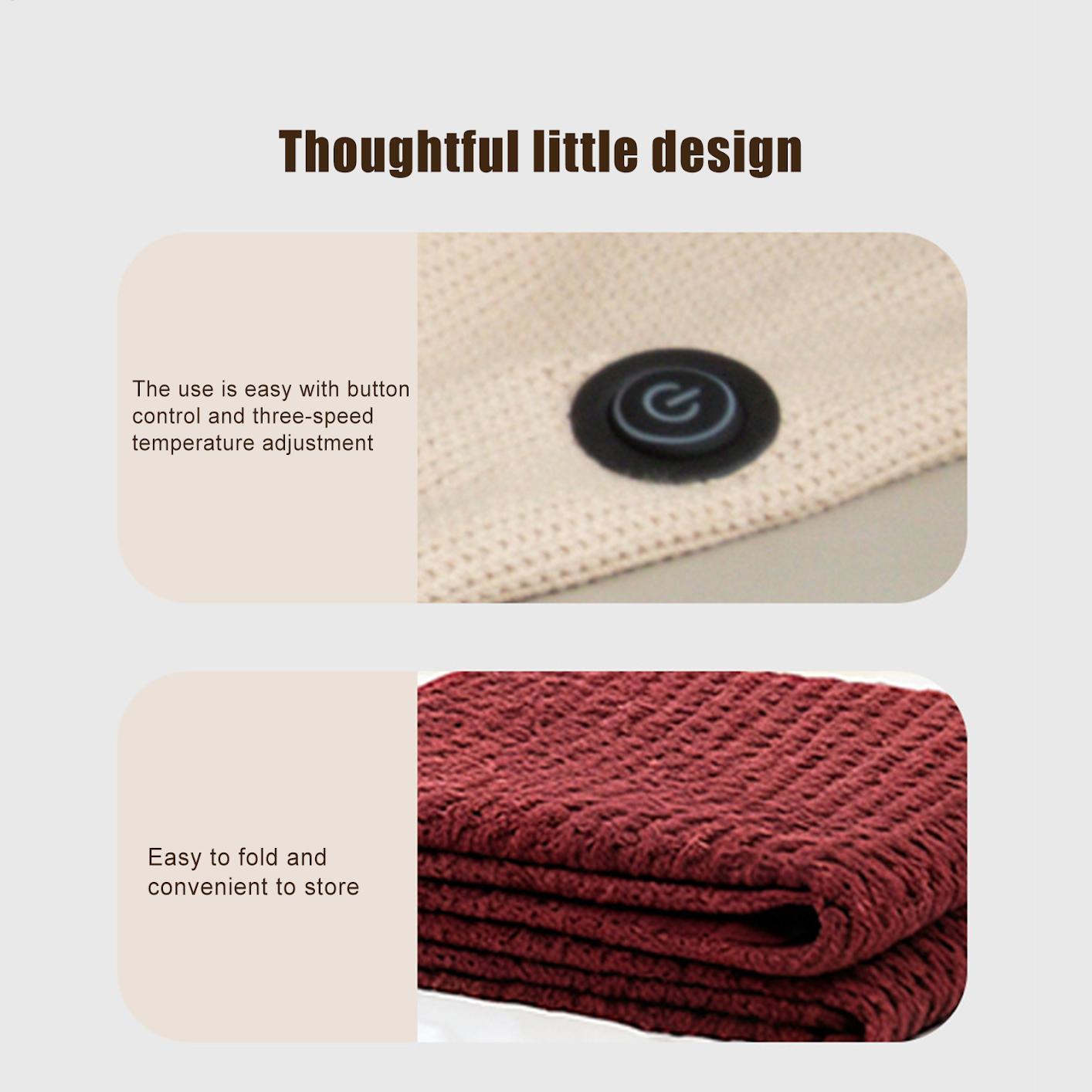Outdoor Camping Heated Blanket - Taşınabilir ısıtmalı şal 3 seviye USB