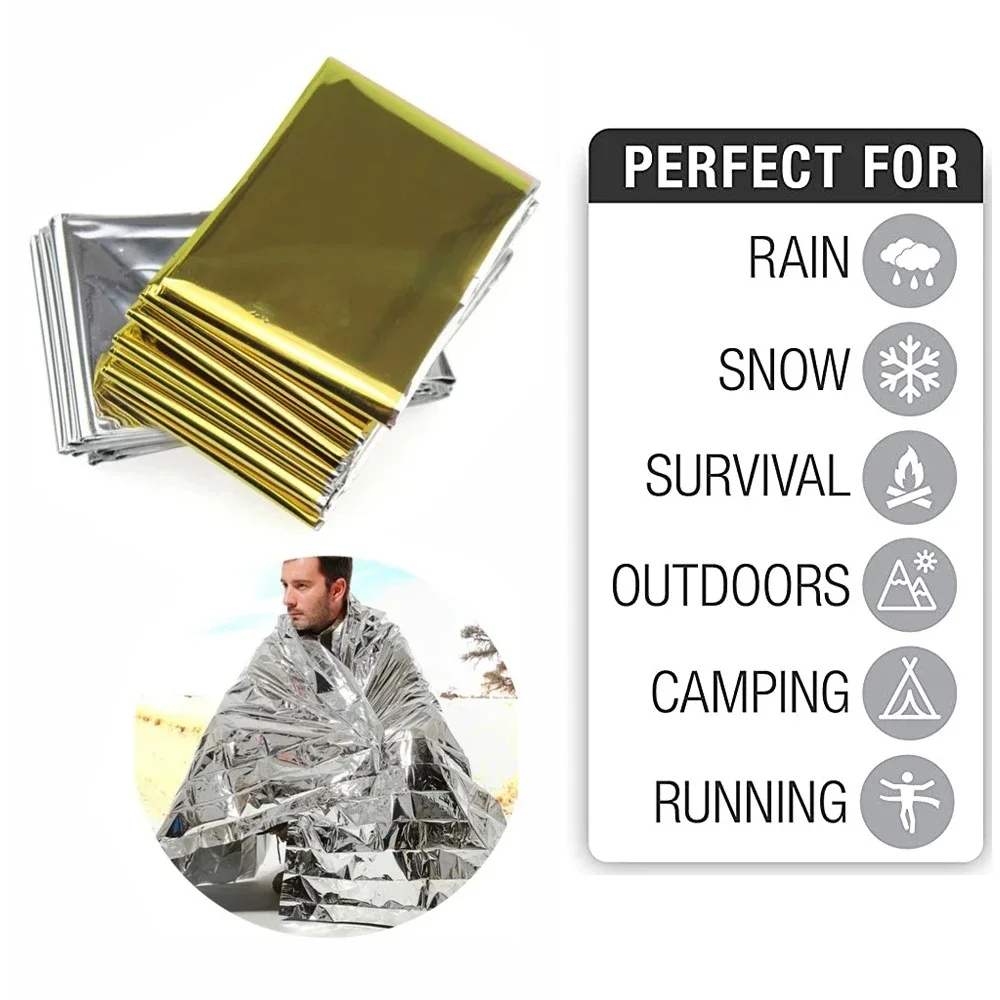 Outdoor Camping Carpet - 5 adet acil durum termal battaniyesi