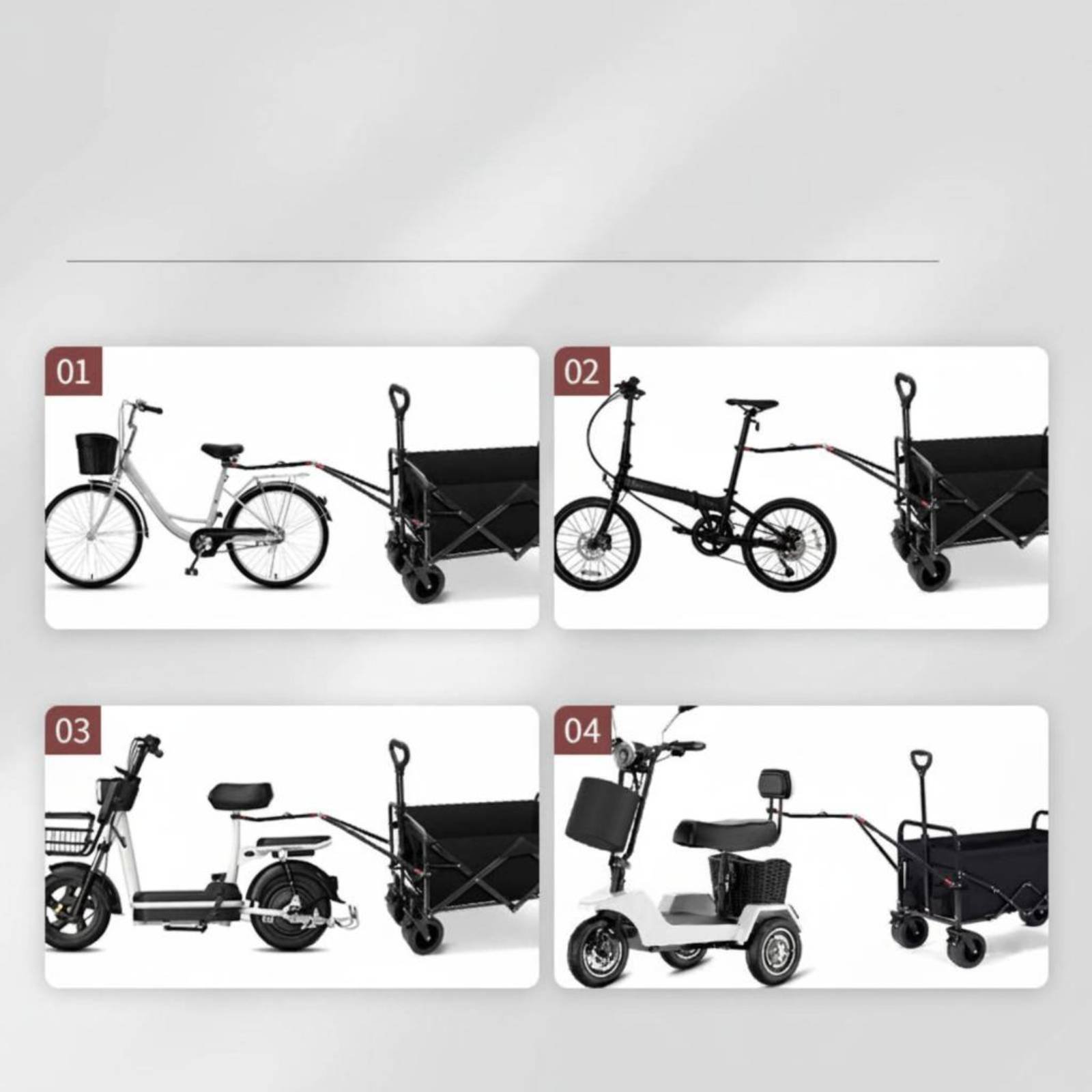 Outdoor Camping Vehicle Wagon - Kamp Aracı Bağlantı Çubuğu Hafif Bisiklet