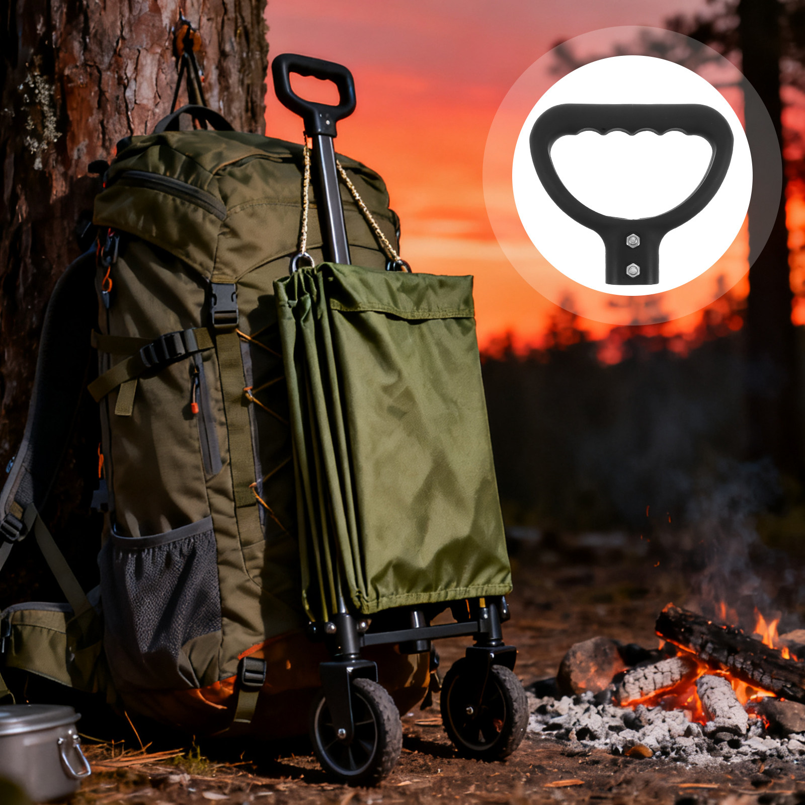 Outdoor Camping Wagon - Vagon Tutma Kolu Değişimi Düz Delikli