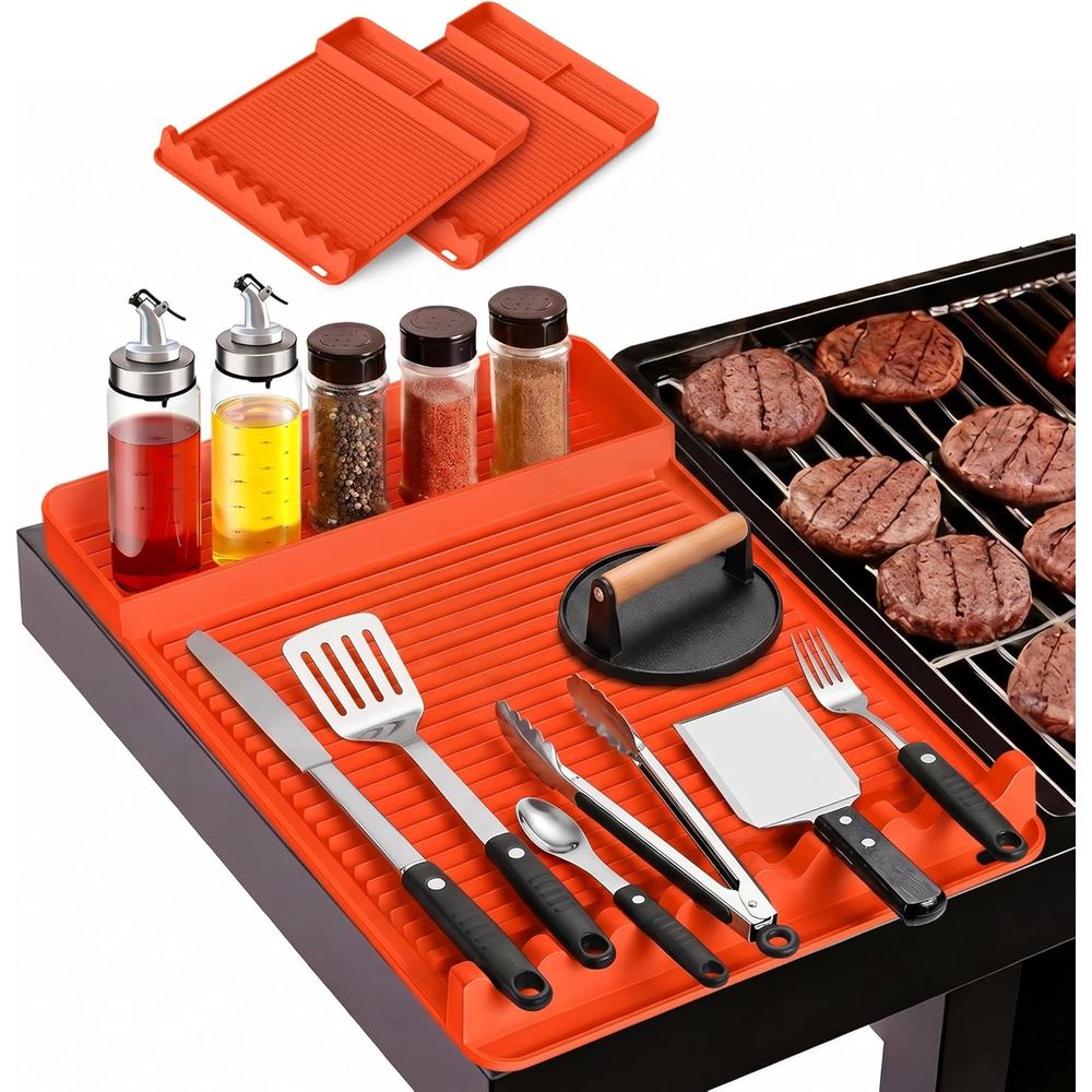 Outdoor Camping Bbq - Isıya Dayanıklı Silikon Izgara Matı -