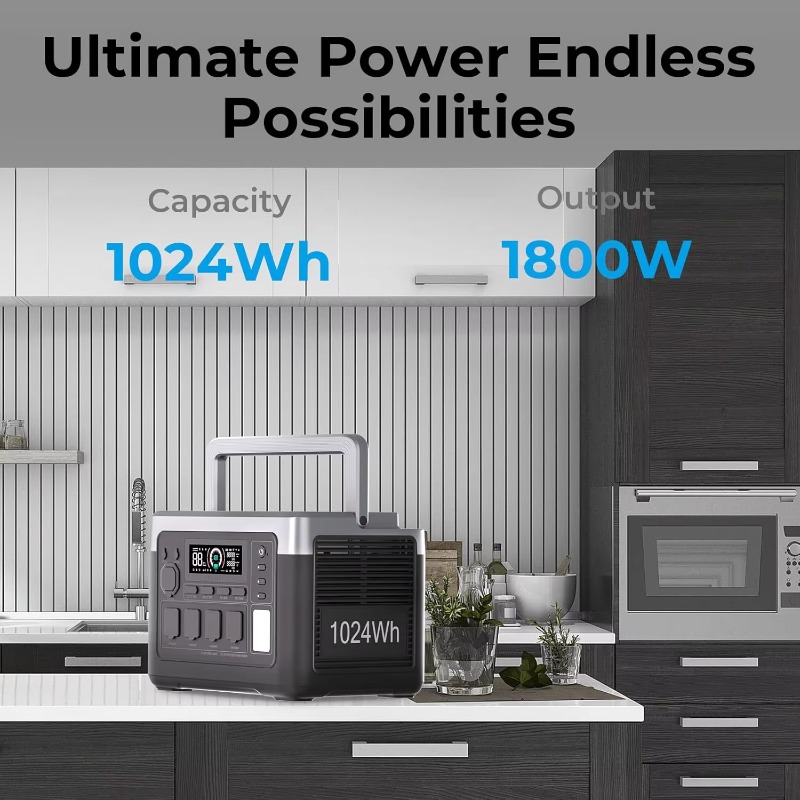 AB ABD Deposu 1800W 1024Wh Ses - Outdoor Camping Usa incelemesi ve fiyatı