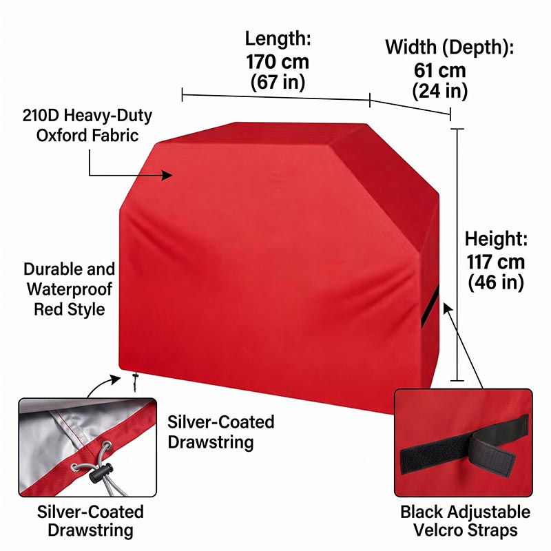 210D BBQ Örtüsü Toz Geçirmez S - Outdoor Camping Bbq incelemesi ve fiyatı