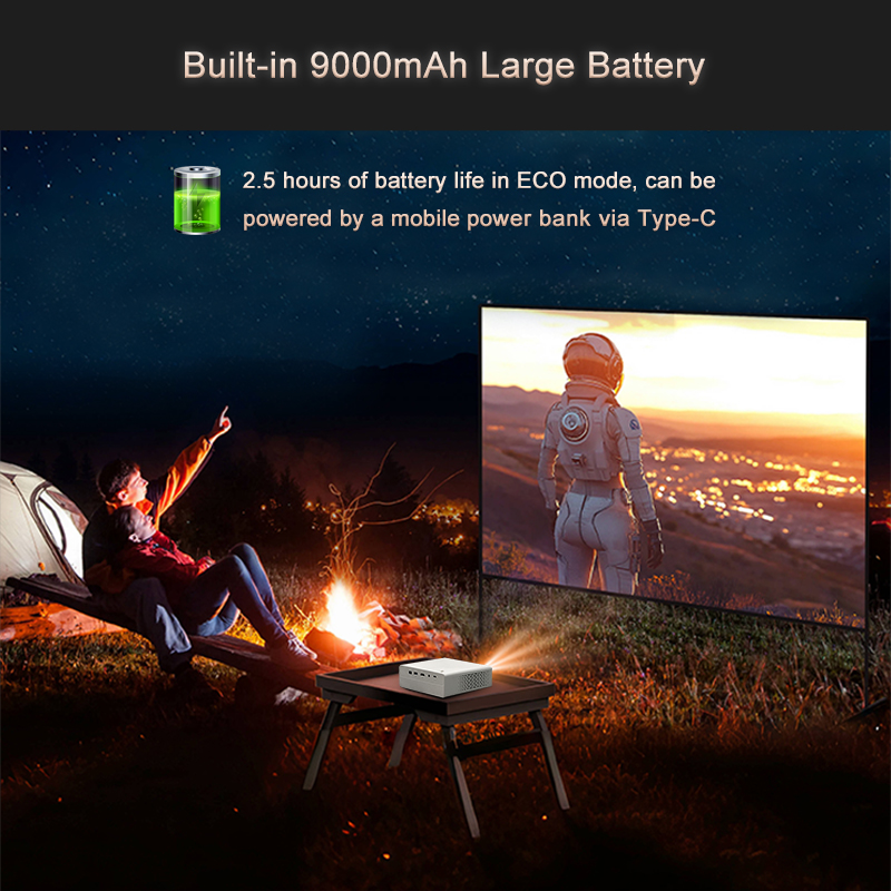 Jenovox M5000 Mini DLP Projekt - Outdoor Camping Tv incelemesi ve fiyatı