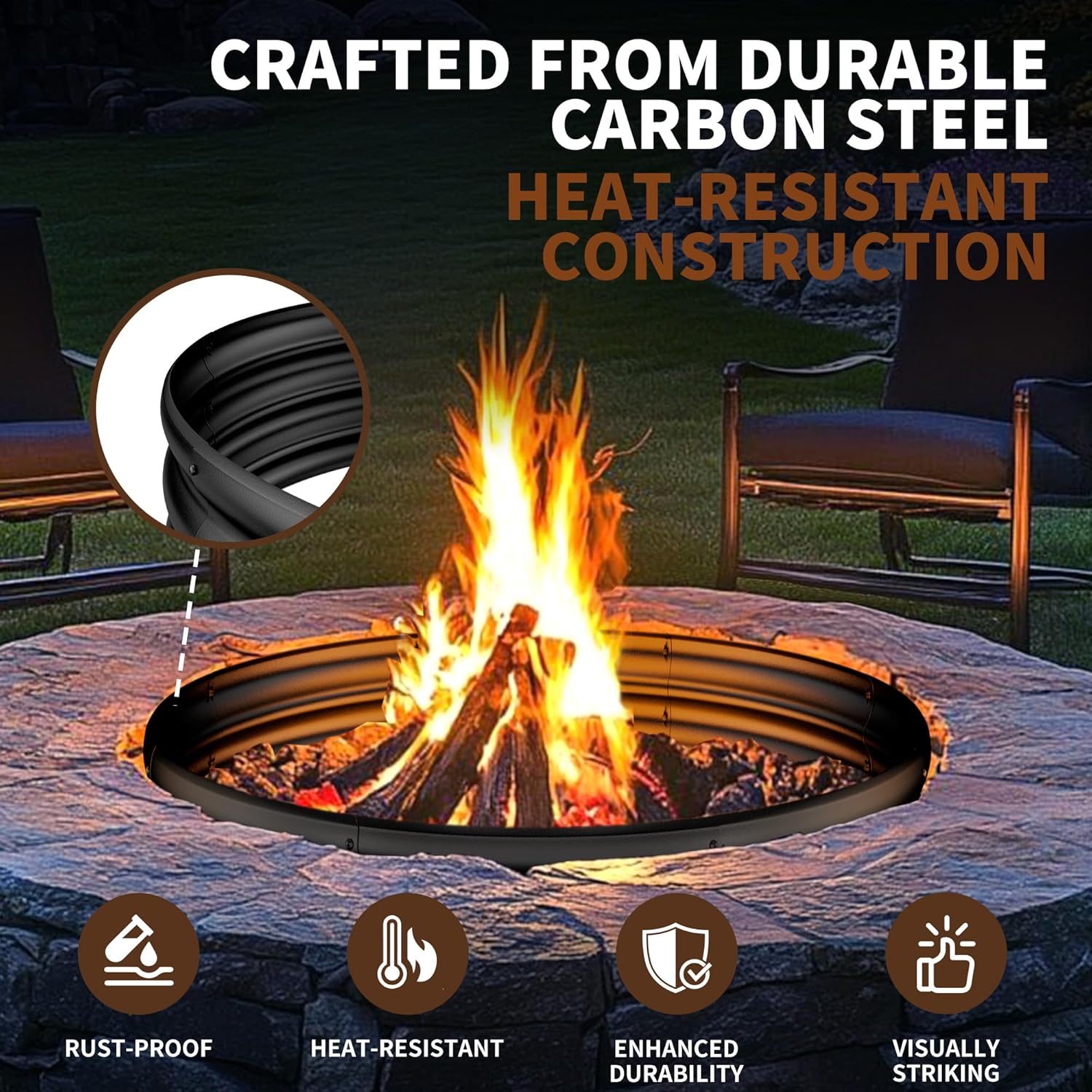 36 İnç Ağır Hizmet Tipi Ateş Ç - Outdoor Camping Fire Pit incelemesi ve fiyatı